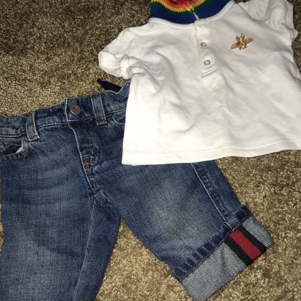 Gucci outfit Pants size 3-6 top 0-3 worn once